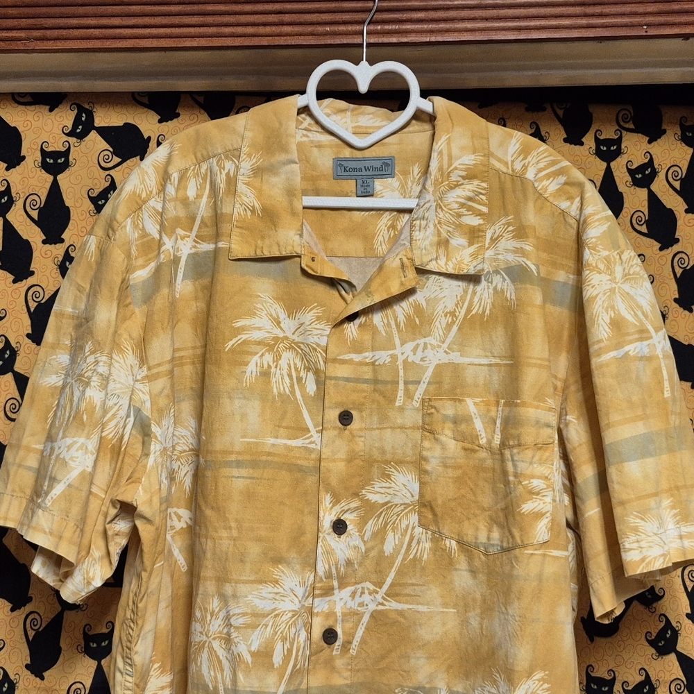 Kona Wind Orange Hawaiian Shirt